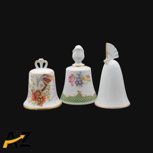 Lot of 3 Danbury Mint Bells - Bareuther, Kaiser,  Noritake